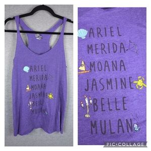 🎉 3/$20 Disney x Next Level Apparel Princess Name Stack Racerback Tank